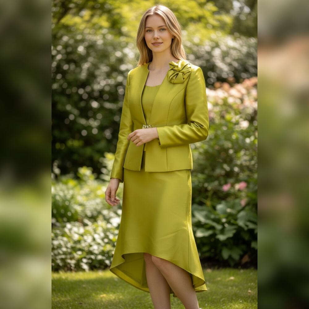 NWT $179 Lisa Rene 2 Piece Skirt Suit Set Size 12 **RUNS SMALL**